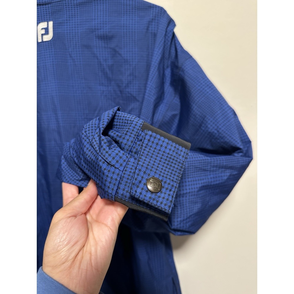 DryJoys By FootJoy Mens Windbreaker Jacket Size Large Long Sleeve Blue - Picture 8 of 8
